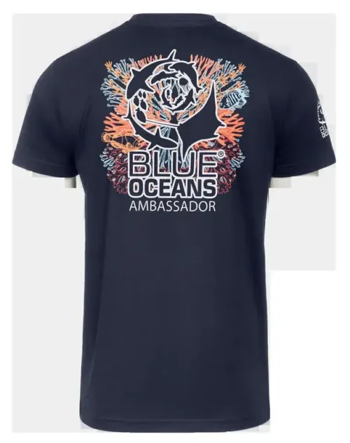 SSI Mens T-Round Neck Blue Oceans Gr. XL