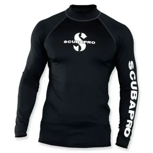 Scubapro Black Rashguard Langarm Herren UPF50