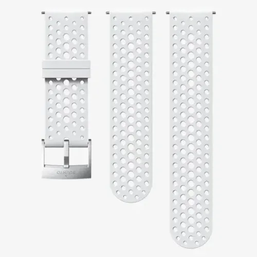 Suunto D5i Armband 24 Ath1 Silicone Strap White/Steel S+M